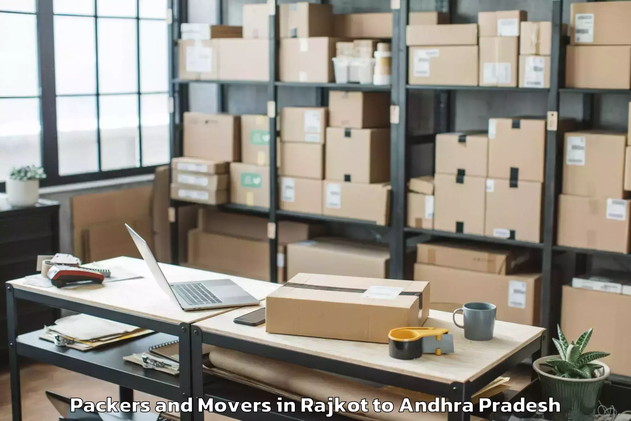 Quality Rajkot to Macherla Packers And Movers